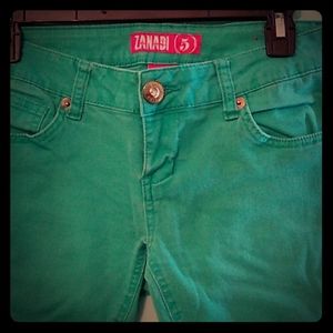 Women's teal skinny jeans
